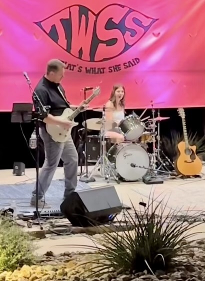 Photo of the band That's What She Said playing on stage